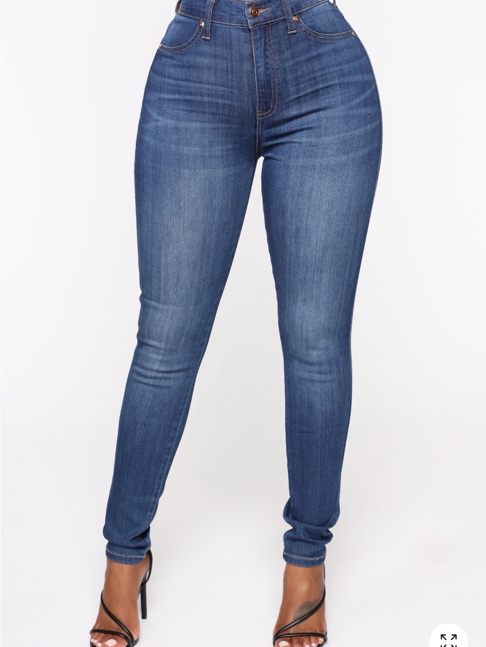 Fashion Nova Medium Wash High-Rise Skinny Jeans